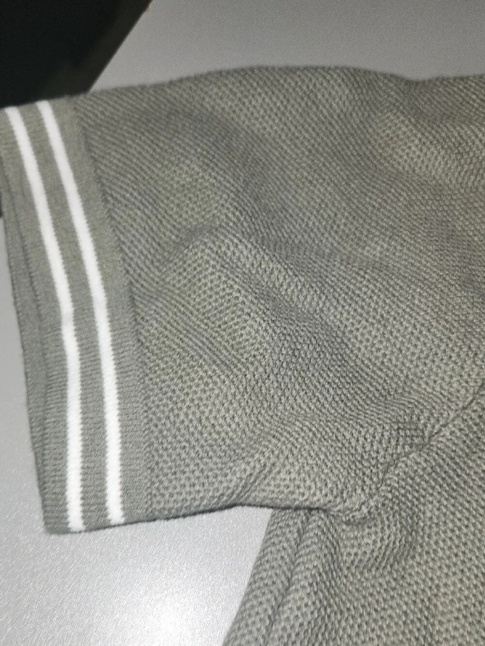 GAP Gray Polo with White Collar Stripe